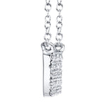 0.25CT 14K W/G DIAMOND PAVE BAR NECKLACE