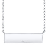 0.25CT 14K W/G DIAMOND PAVE BAR NECKLACE