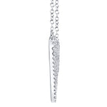 0.21CT 14K W/G DIAMOND PAVE HEART NECKLACE