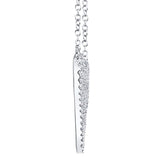 0.21CT 14K W/G DIAMOND PAVE HEART NECKLACE
