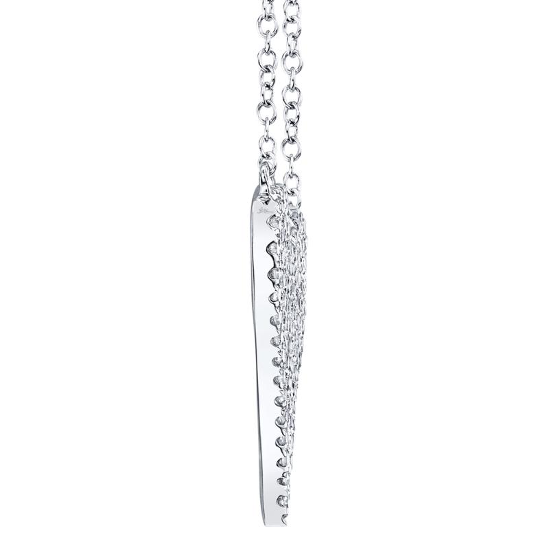 0.21CT 14K W/G DIAMOND PAVE HEART NECKLACE