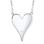 0.21CT 14K W/G DIAMOND PAVE HEART NECKLACE