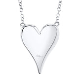 0.21CT 14K W/G DIAMOND PAVE HEART NECKLACE