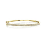 0.52CT 14K Y/G DIAMOND PAVE BANGLE