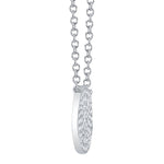 0.15CT 14K W/G DIAMOND PAVE CIRCLE NECKLACE
