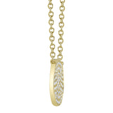 0.15CT 14K Y/G DIAMOND PAVE CIRCLE NECKLACE
