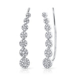 0.25CT 14K W/G DIAMOND EAR CRAWLER EARRING