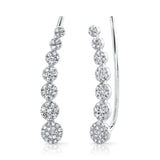 0.25CT 14K W/G DIAMOND EAR CRAWLER EARRING