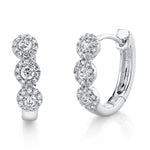 0.37CT 14K W/G DIAMOND HUGGIE EARRING