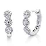 0.37CT 14K W/G DIAMOND HUGGIE EARRING