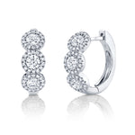 1.10CT 14K W/G DIAMOND HUGGIE EARRING