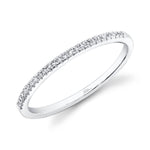 0.08CT 14K W/G DIAMOND LADYS BAND