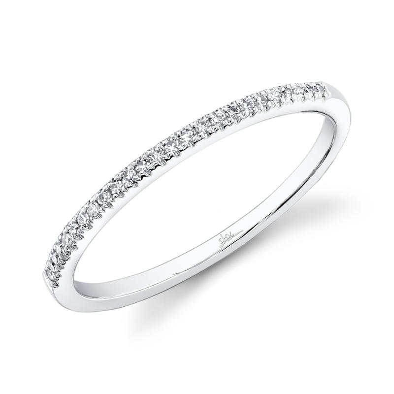 0.08CT 14K W/G DIAMOND LADYS BAND