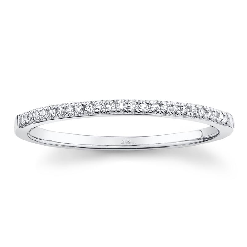 0.08CT 14K W/G DIAMOND LADYS BAND