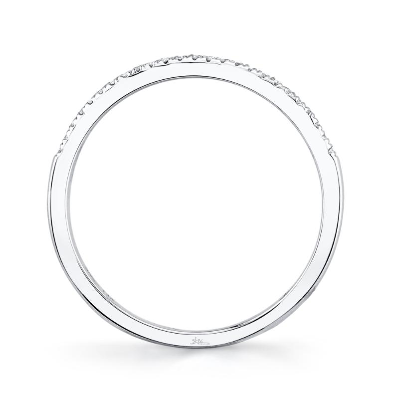 0.08CT 14K W/G DIAMOND LADYS BAND
