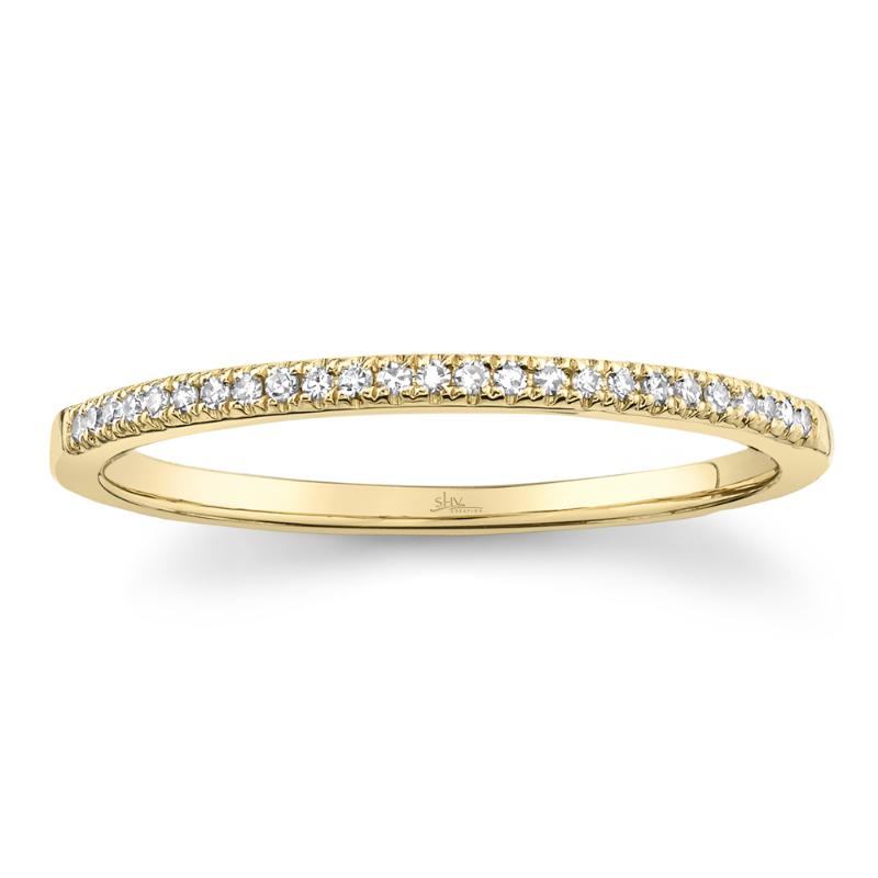 0.08CT 14K Y/G DIAMOND LADYS BAND