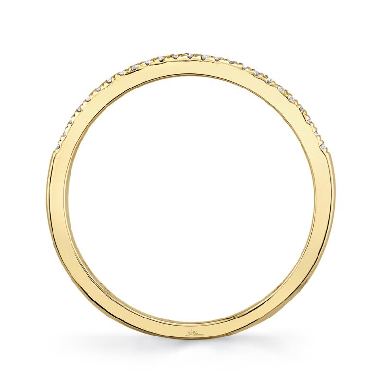 0.08CT 14K Y/G DIAMOND LADYS BAND