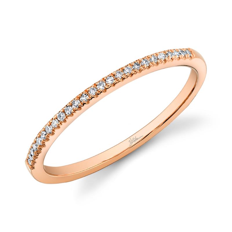 0.08CT 14K R/G DIAMOND LADYS BAND
