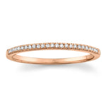 0.08CT 14K R/G DIAMOND LADYS BAND