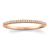 0.08CT 14K R/G DIAMOND LADYS BAND