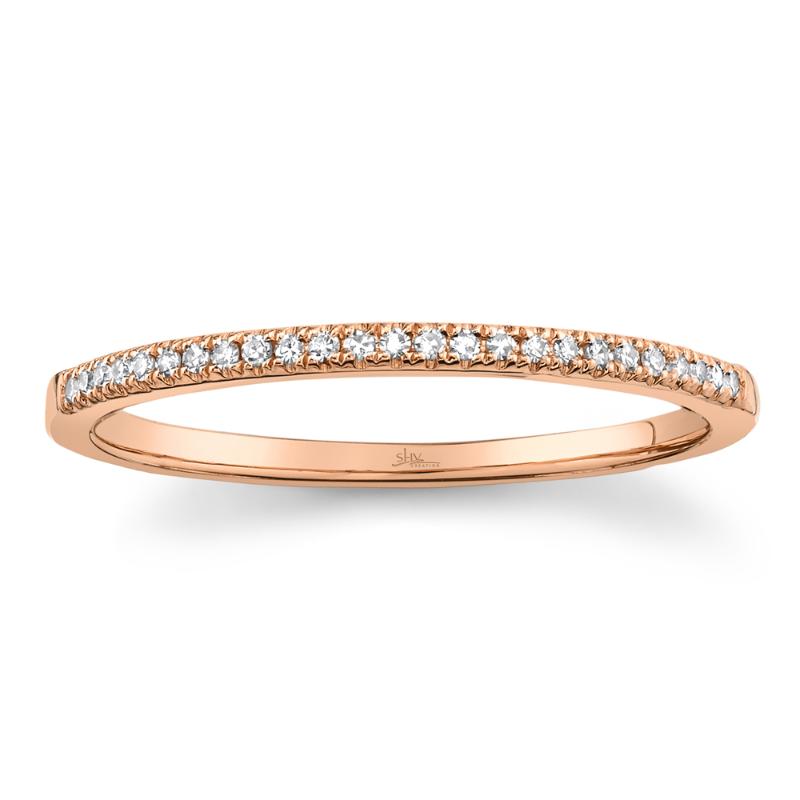 0.08CT 14K R/G DIAMOND LADYS BAND