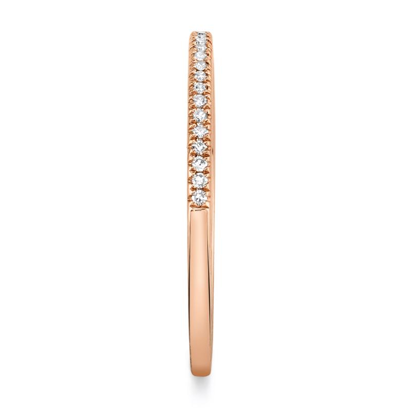 0.08CT 14K R/G DIAMOND LADYS BAND