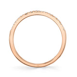 0.08CT 14K R/G DIAMOND LADYS BAND
