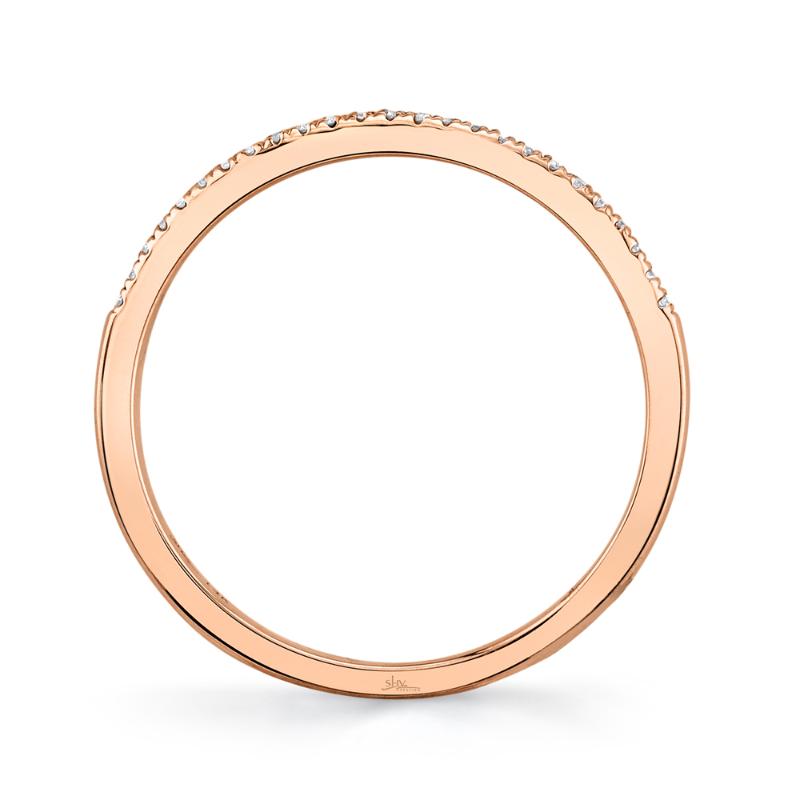 0.08CT 14K R/G DIAMOND LADYS BAND