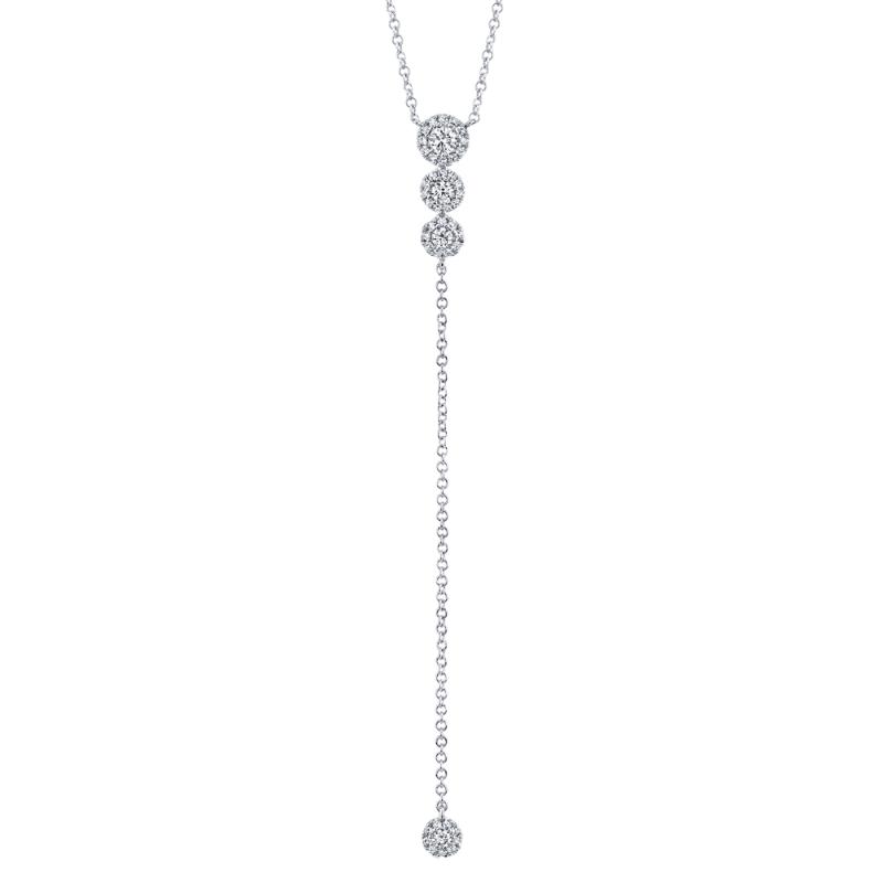 0.29CT 14K W/G DIAMOND LARIAT NECKLACE