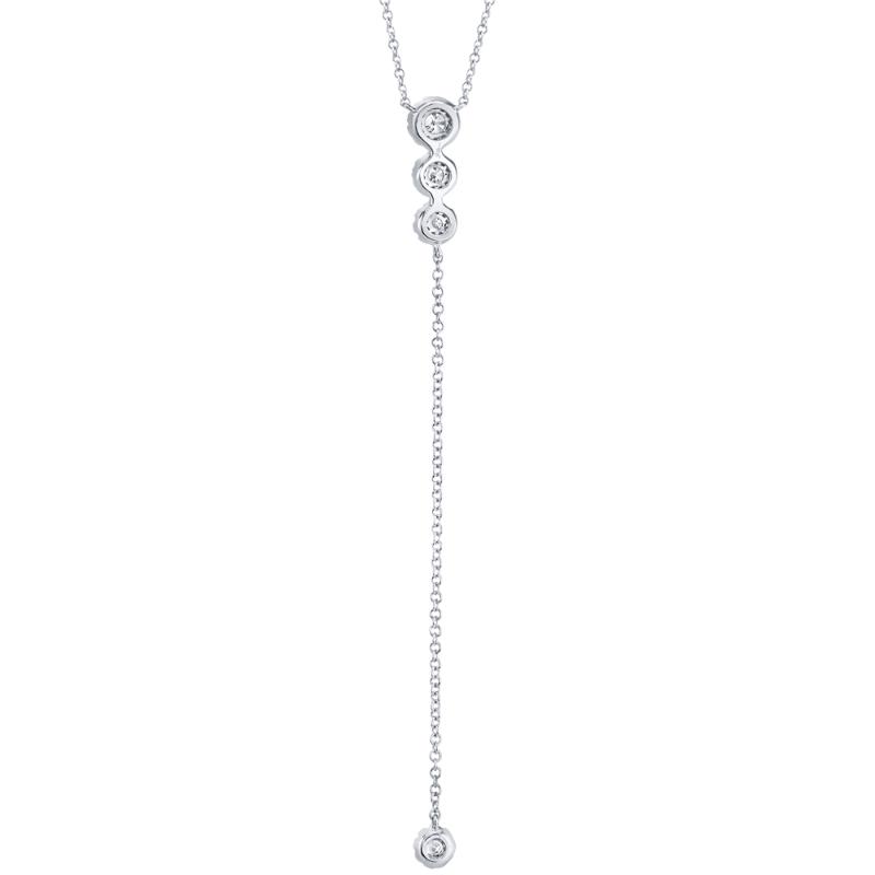 0.29CT 14K W/G DIAMOND LARIAT NECKLACE