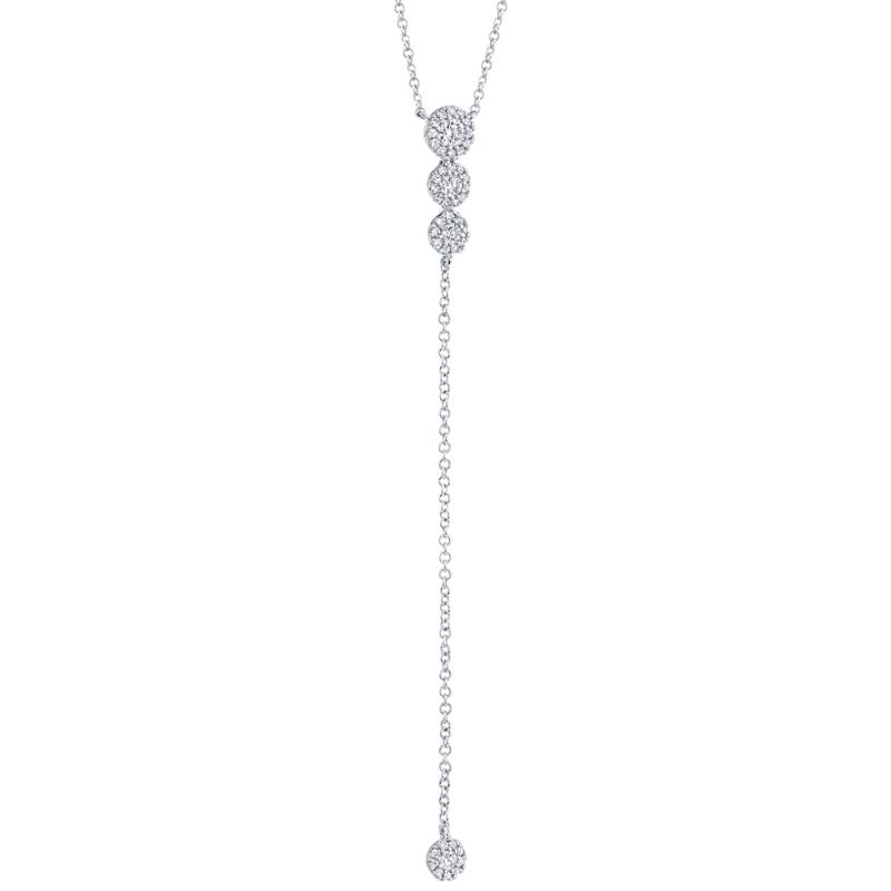 0.29CT 14K W/G DIAMOND LARIAT NECKLACE
