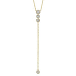 0.29CT 14K Y/G DIAMOND LARIAT NECKLACE