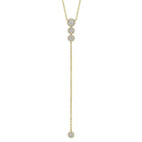 0.29CT 14K Y/G DIAMOND LARIAT NECKLACE