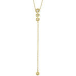 0.29CT 14K Y/G DIAMOND LARIAT NECKLACE