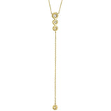 0.29CT 14K Y/G DIAMOND LARIAT NECKLACE