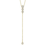 0.29CT 14K Y/G DIAMOND LARIAT NECKLACE