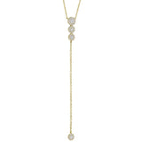 0.29CT 14K Y/G DIAMOND LARIAT NECKLACE