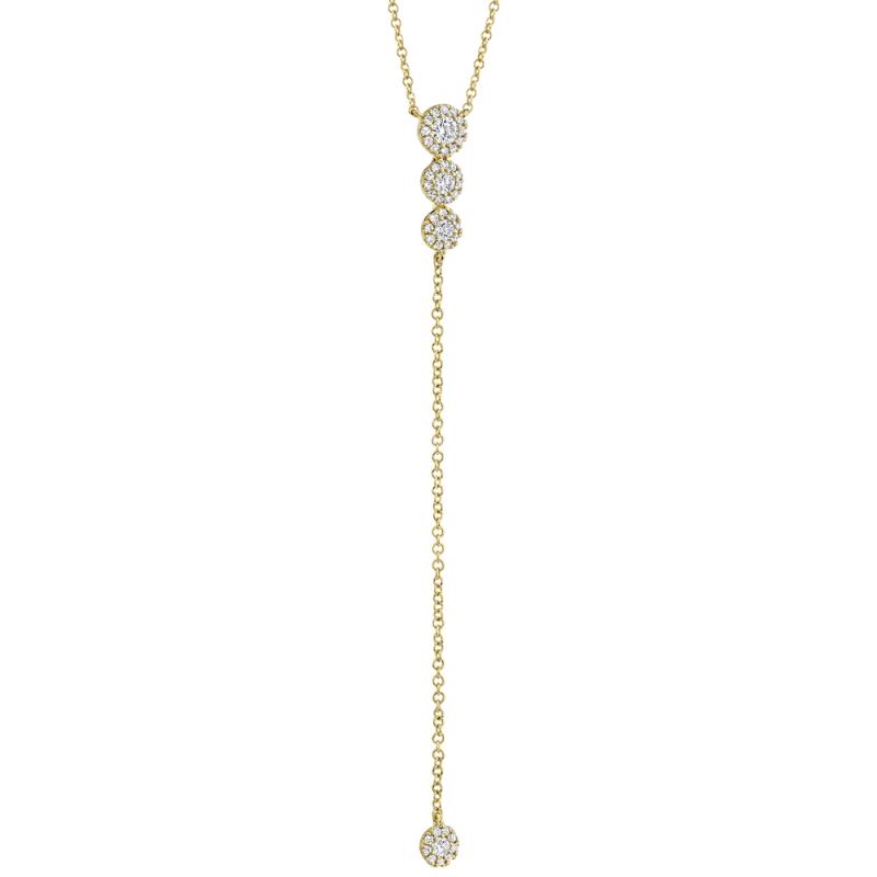 0.29CT 14K Y/G DIAMOND LARIAT NECKLACE