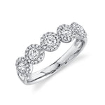 0.70CT 14K W/G DIAMOND LADYS BAND SZ 6