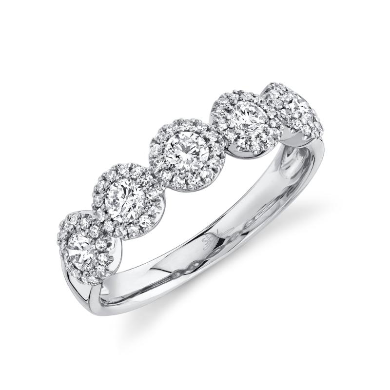 0.70CT 14K W/G DIAMOND LADYS BAND SZ 8