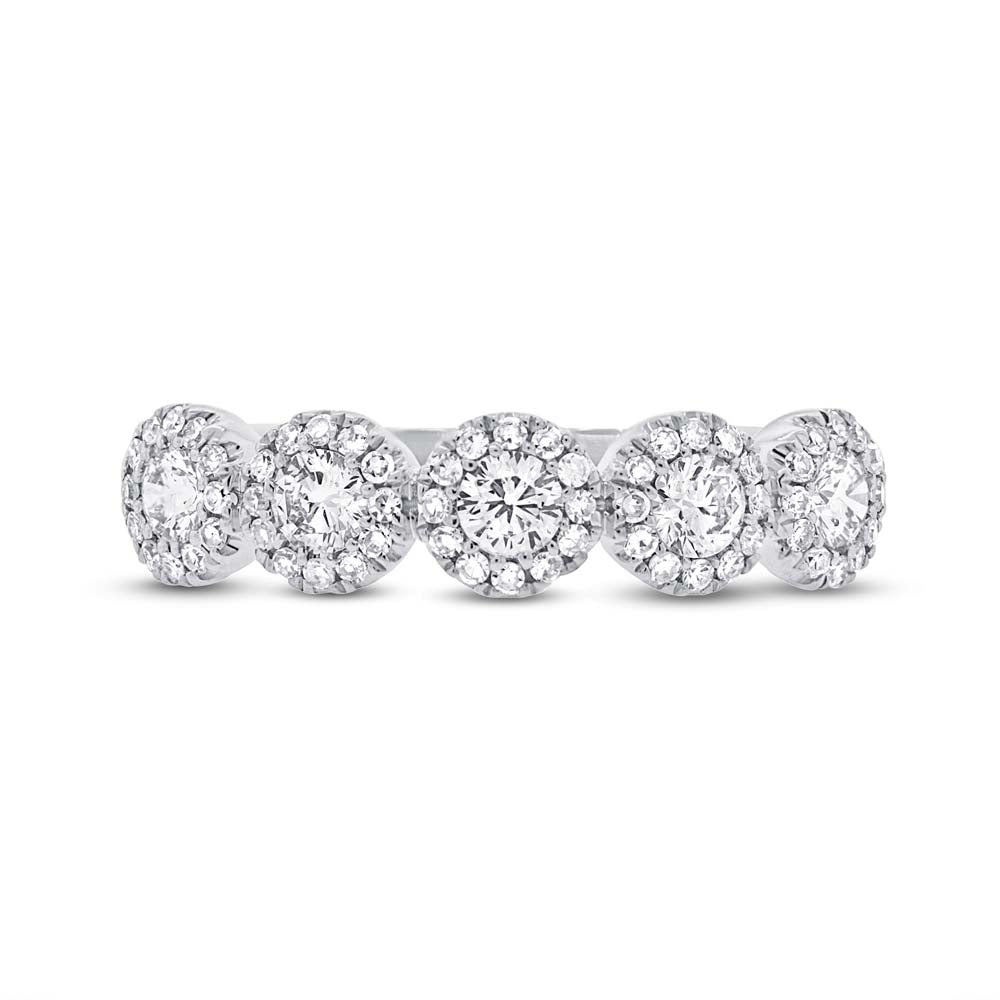 0.70CT 14K W/G DIAMOND LADYS BAND SZ 6