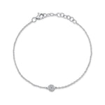 0.05CT 14K W/G DIAMOND PAVE CIRCLE BRACELET