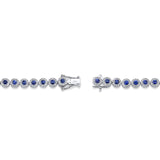 1.22CT DIAMOND & 2.44CT BLUE SAPPHIRE 14K W/G LADYS BRACELET