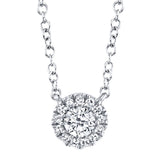 0.14CT 14K W/G DIAMOND NECKLACE