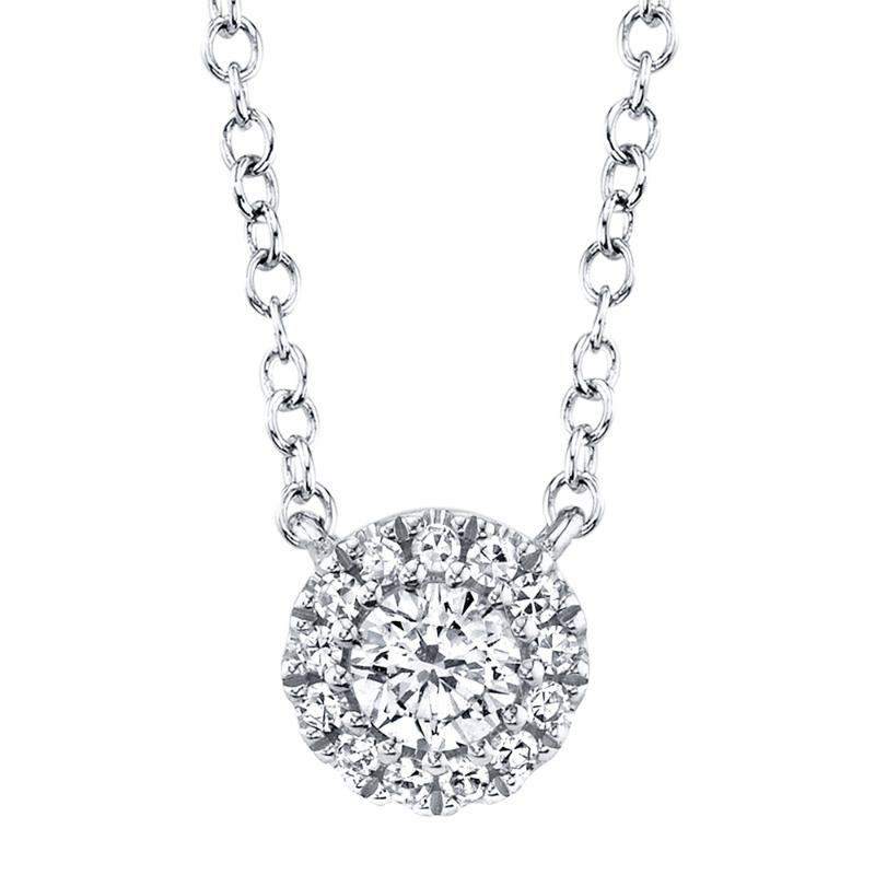 0.14CT 14K W/G DIAMOND NECKLACE
