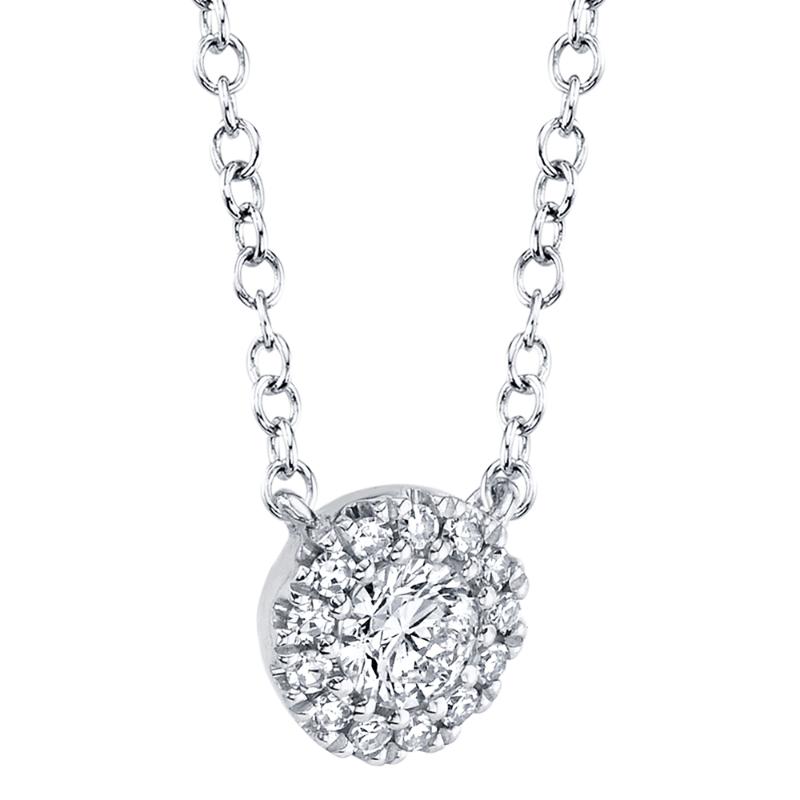 0.14CT 14K W/G DIAMOND NECKLACE