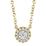 0.14CT 14K Y/G DIAMOND NECKLACE