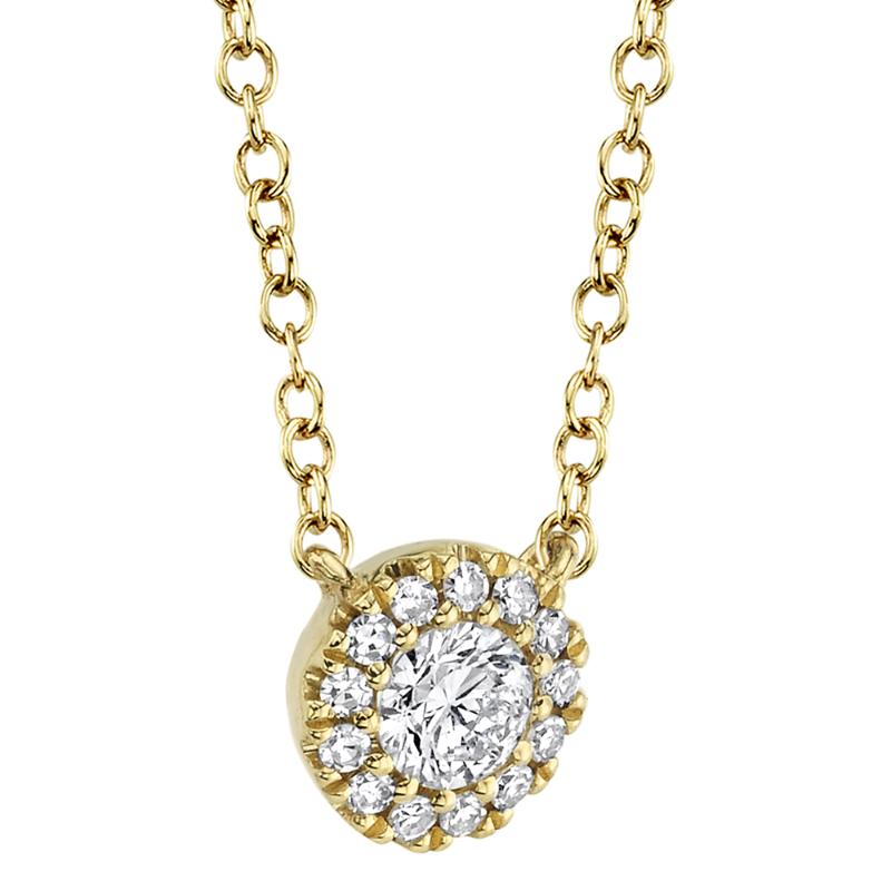 0.14CT 14K Y/G DIAMOND NECKLACE