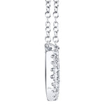 0.06CT 14K W/G DIAMOND HORSESHOE NECKLACE
