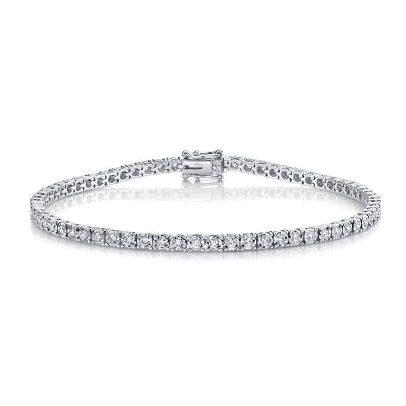 1.00CT 14K W/G DIAMOND TENNIS BRACELET